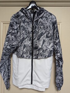 【オークリー　メンズジャケット】パーカー　サイズ：Ｓ　色：白×黒　Jacket ENHANCE MOBILITY GRAPHIC JACKET 3.0 FOA403540 ゴルフ