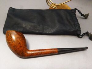 安値スタート！！　USED　巨匠 ゲルト・ホルベック　Holbek DK 375F AUS 4074? PIPE DAN COPENHAGEN　刻印あり 革袋つき　　　　きれい