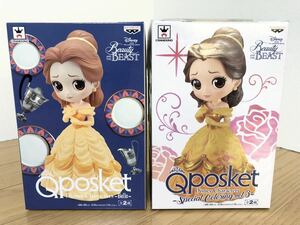 Qposket disney characters美女と野獣 ベル Belle プライズ フィギュア prize 2体セット ディズニー beauty and beast