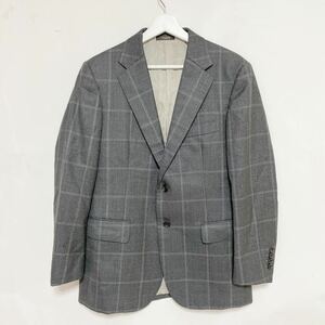 MACKINTOSH LONDON マッキントッシュロンドン テーラードジャケット チェック グレー 裏地柄 AB5 中古