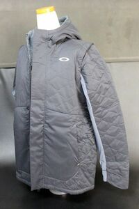 OAKLEY オークリー メンズ 2wayスリーブ 中綿ジャケット パデッドベスト 裏ボア FOA402870/UNEVEN PUFF JACKET 3.0 ブラック サイズXL★