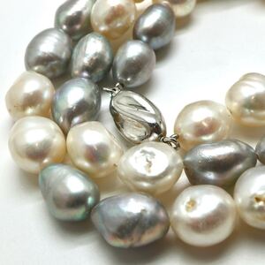 1円〜!!▼本真珠ロングネックレス▼N 約8.13g 約60cm pearl パール jewelry necklace CE0/DB0 S496