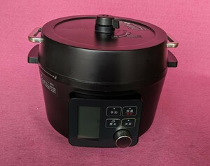 アイリスオーヤマ　電気圧力鍋　4リットル(3〜4人用)＋取り扱い説明書、レシピブック