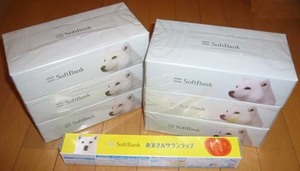 非売品☆SoftBankソフトバンク★お父さん◆7点セット◆ボックスティシュ６箱＆サランラップ1本【新品・未開封】