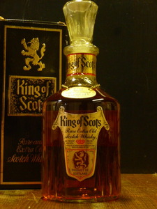 「King of Scots」キングオブスコッツ 1970年代～流通か 14年熟成 86PROOF 750ML RARE EXTRA OLD 金属プレート 　K・of・Scots-0529-A