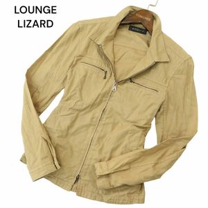 LOUNGE LIZARD ラウンジリザード 通年 ダブルジップ★ コットン ブルゾン ジャケット Sz.2　メンズ 日本製　A4T06416_6#O