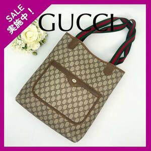 GUCCI オールドグッチ ヴィンテージ シェリーライン トートバッグ 紙タグ