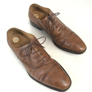 スペイン王室御用達☆バラッツ/BARRATS 1890☆シボ本革/マッケイ製法/セミブローグ【9.5/28.0/茶/BROWN】ビジネス/dress shoes◇bJ-110