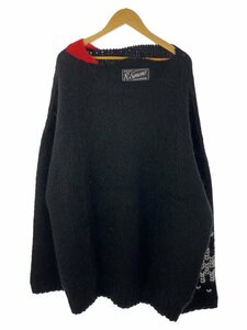 RAF SIMONS◆21AW/oversize knit/ニット・セーター(厚手)/1/モヘア/BLK