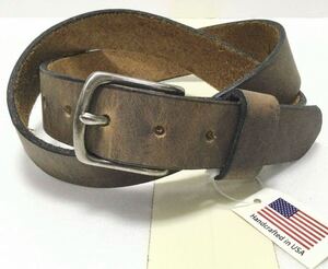 新品「BISON DESIGNS」“777RAW-32/30mm RAWHIDE LTHR BELT 32”レザーベルト SIZE:32/全長100.9cm×幅3.0cm USA製 ③