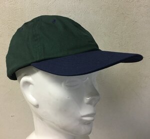 ◆アローズ　monkey time モンキータイム 2TONE 切替 キャンバス キャップ CAP 青×緑　サイズ調整可能 美