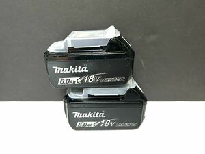 2個 純正 動作品 マキタ Makita Li-ion バッテリー BL1860B 6.0Ah 18V 雪マーク 雪印 インパクト # BL1860 BL1460 41 検索ワード 美品