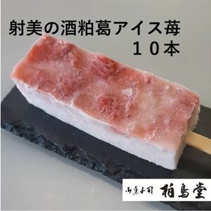 射美 いび 酒粕 葛アイス アイスバー アイスキャンディー いちご 菓子 お取り寄せ ギフト 10本入 お中元 柏鳥堂 溶けないアイス 父の日