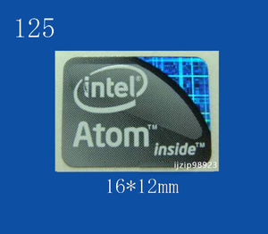 即決125【 Intel Atom 】エンブレムシール追加同梱発送OK■ 条件付き送料無料 未使用