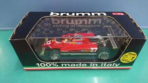 brumm 1:43 R272 フェラーリ 126C2 turbo G.P. Stati uniti Ovest,Lomg Beach 1982 ジル・ヴィルヌーヴ + 1 pilota