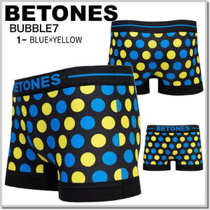 ビトーンズ BETONES アンダーウエアーBUBBLE7 1-BLUExYELLOW フリーサイズ メンズボクサーパンツ