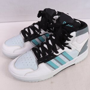 NEO ENTRAP MID 25.0cm/adidas ネオエントラップ ミッド アディダス スニーカー 白 ホワイト グレー 水色 中古 古着 メンズ ad5800