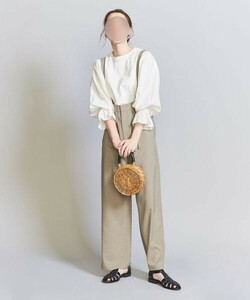 50 BEAUTY＆YOUTH UNITED ARROWS ユナイテッドアローズ サスペンダーパンツ ワイドパンツ モカ ポケット マニッシュ モード S