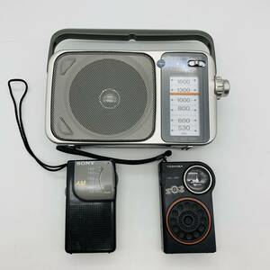 523【ラジオ】3個まとめて セット 現状品 パナソニック R-2200 SONY ICR-S39 TOSHIBA RP-82 ポータプルラジオ