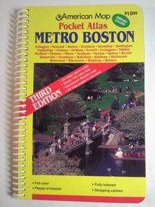 英語/地図「Metro Boston:Pocket Atlas:American Mapボストン都市圏区分図第3版」2003年