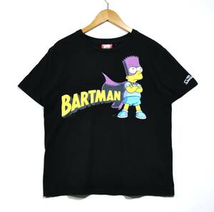 【SIMPSONS】シンプソンズ バートマン Tシャツ 黒 レディス L BARTMAN 古着