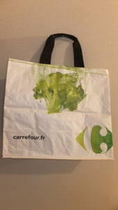 ★Carrefour★カルフール フランスのスーパーマーケット　 FRANCE　エコバッグ　ショッピングバッグ　USED FROM JAPAN