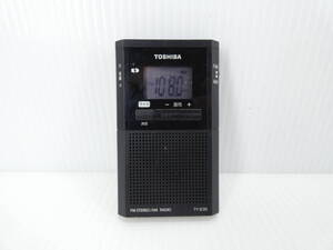 ★☆東芝 ワイドFM対応 FMステレオ/AMポケットラジオ TY-SCR5 動作品 オマケ新品電池付き☆★