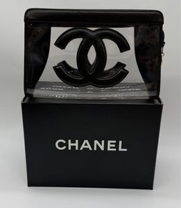 【美品】激レア　CHANEL シャネル　デカココマーク　ビニール　ポーチ　クラッチ　バッグ　ブラック