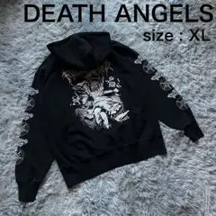 【希少】 DEATH ANGELS プルオーバーパーカー ブラック XL