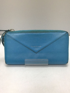 BALENCIAGA◆ペーパー コンチネンタル ジップアラウンド長財布/レザー/381226