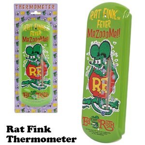 ◆送料無料◆【Rat Fink・ラットフィンク】※《スチール製・サーモメーター ／ 壁掛け温度計》　アメリカン雑貨