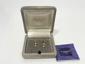 1円 MIKIMOTO ミキモト K18 パール ピアス 2.2g 片方石取れ 箱付き