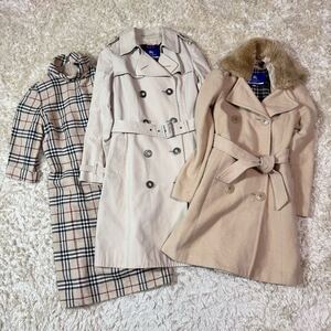 【難あり まとめ】BURBERRY BLUE LABEL バーバリーブルーレーベルバーバリーロンドン トレンチコート ノバチェック ワンピース ファー 