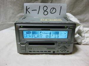 K-1801　Carrozzeria　カロッツェリア　FH-P555MD　MDLP　2Dサイズ　CD&MDデッキ　故障品