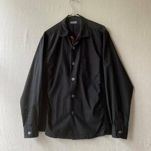 【後染め】COMME des GARCONS HOMME リバーシブル シャツ / ウール コットン オープンカラー ボックス ビンテージ 90s T2-12062-8437 sale