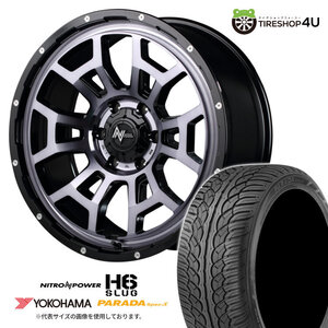 4本セット ナイトロパワーH6スラッグ 20x8.5J 6/139.7 +20 BKC ヨコハマ パラダ スペックX PA02 275/55R20 FJクルーザー