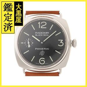 PANERAI パネライ 2018年正規品 ラジオミール ブラックシール ロゴ PAM00380 ブラック文字盤 ステンレス/革 手巻き【472】