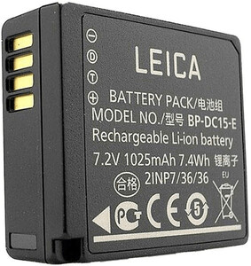 純正品未使用！LEICA デジカメD-LUX用リチウムイオンバッテリー(BP-DC15) 18564