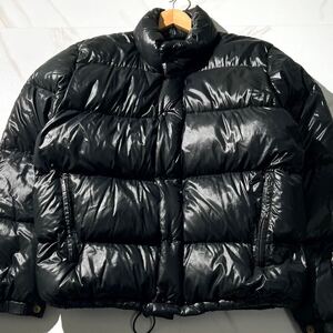 美品/希少L相当●MONCLER GRENOBLE モンクレール グルノーブル【ブラックシャイニー】ダウンジャケット ブルゾン 黒 ブラック 02 光沢