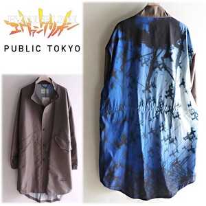 《PUBLIC TOKYO×エヴァンゲリオン コラボ》新品 定価50,600円 【背面オスプレイデザイン】モッズコート Fサイズ A9468