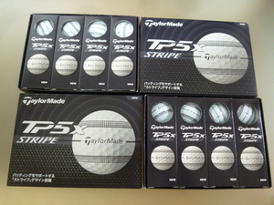 ◆2024年/新発売 TP5x STRIPE！日本正規品【TaylorMade】テーラーメイド New TP5X ストライプ STRIPE ツアーボール/ホワイト/2ダース！