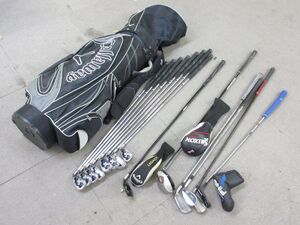 Q072-N35-3146■ Callaway キャディバッグ X18 アイアン 3-9,P LEGACY 3 ユーティリティドライバー PING パター など 現状品1