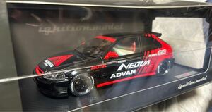 1/18 イグニッション モデル　ホンダ　シビック　タイプR アドバン　Honda CIVIC EK9 Type R Black/Red IG 2679 ADVAN 