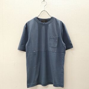 TSUKI.S サイズS コットン 胸ポケット 無地 半袖Ｔシャツ カットソー ブルー ツキドットエス 4-0801S F96359