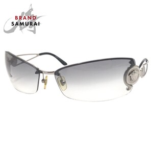 美品 VERSACE ヴェルサーチ メデューサ シルバー メタル MOD2028 100D/8G 68??14 110 サングラス レディース 409874