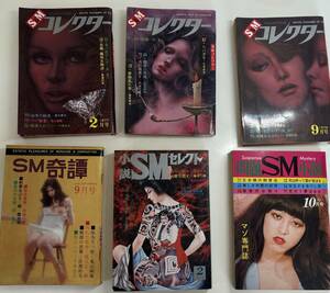 送料無料★合計6冊★SM奇譚　小説SMセレクト　SMコレクター　SM小説　SM雑誌　SM写真集　魔魚の乾き　扇紳之介/天使を拐え　藤見郁