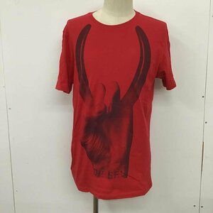 DIESEL L ディーゼル Tシャツ 半袖 T Shirt 赤 / レッド / 10097980