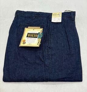 【未着用】BIGJOHN ビッグジョン トラウザー WOLVO CLASSIC STYLE BAY TROUSER 綿55% 麻45% ウォルボ デニム地 DM1202M