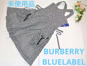 未使用品 タグ付き バーバリーブルーレーベル ワンピース チェック ホース 刺繍　BURBERRY BLUELABEL (240630-ss-1)