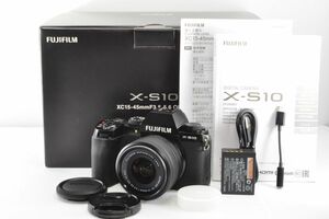 超美品★FUJIFILM フジフイルム X-S10 XC15-45mm レンズキット ブラック ミラーレス一眼カメラ★元箱付き R2060